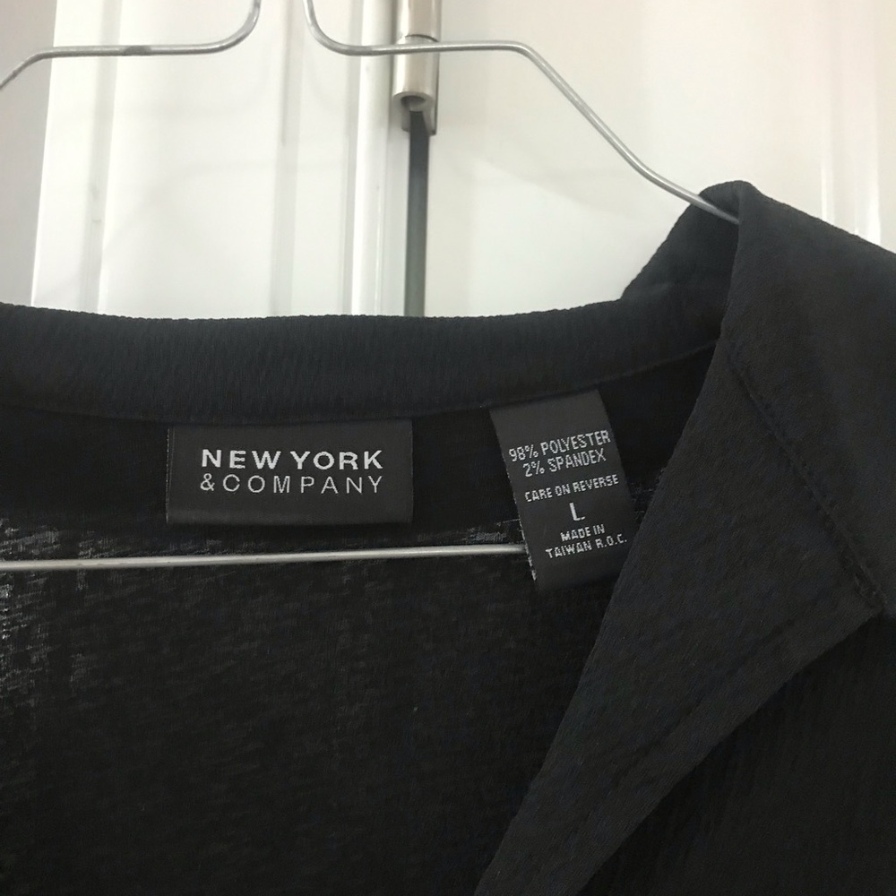 New York and Company black blouse size Large